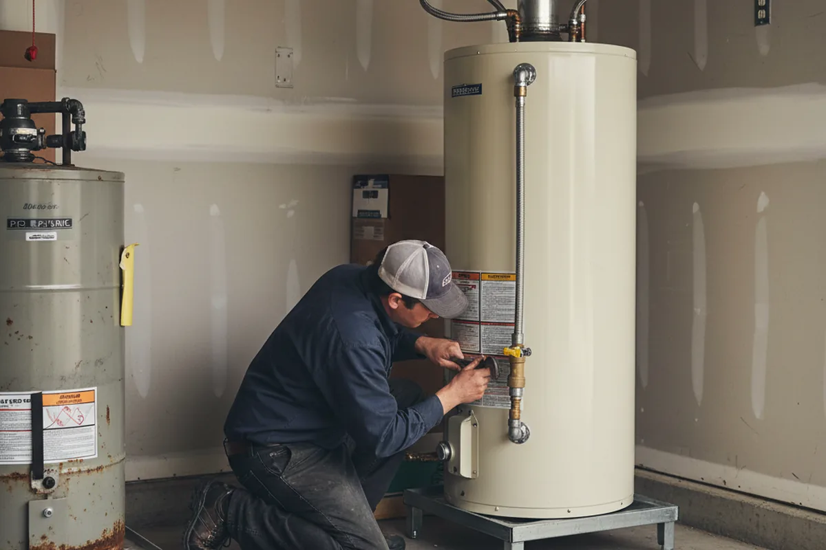 Water heater and shutoff valve replacement in Ludlow